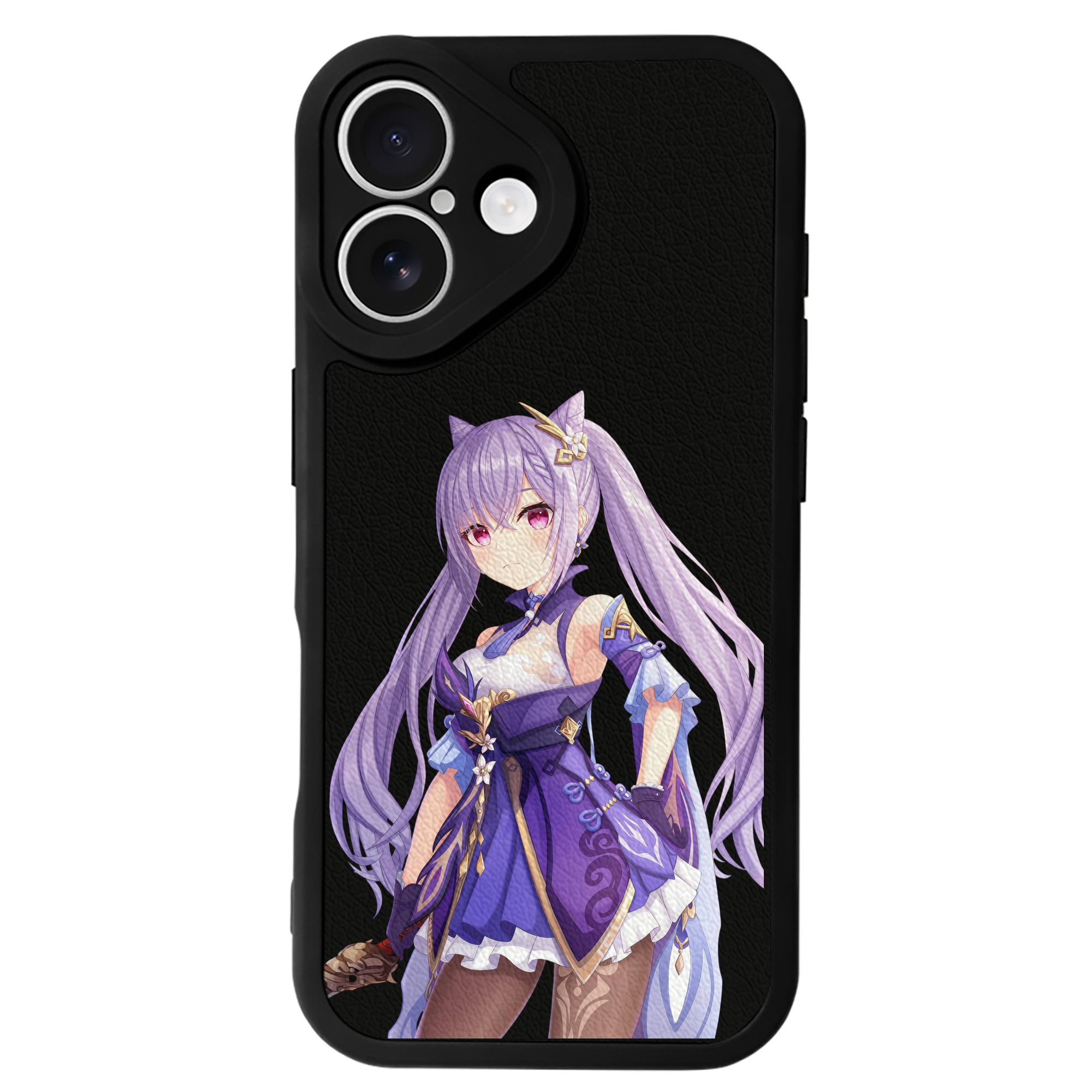 げんし神 刻晴 こくせい genshin Kokusei 【iPhone 16シリーズ対応】シリコンスマホケース（レザー調） 材質：シリコン